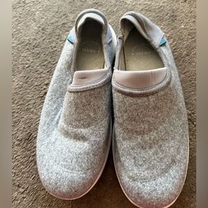Vessi Light Gray Wool Slip-Ons